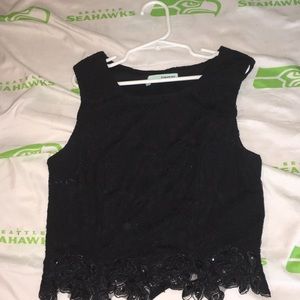 black lace tank top